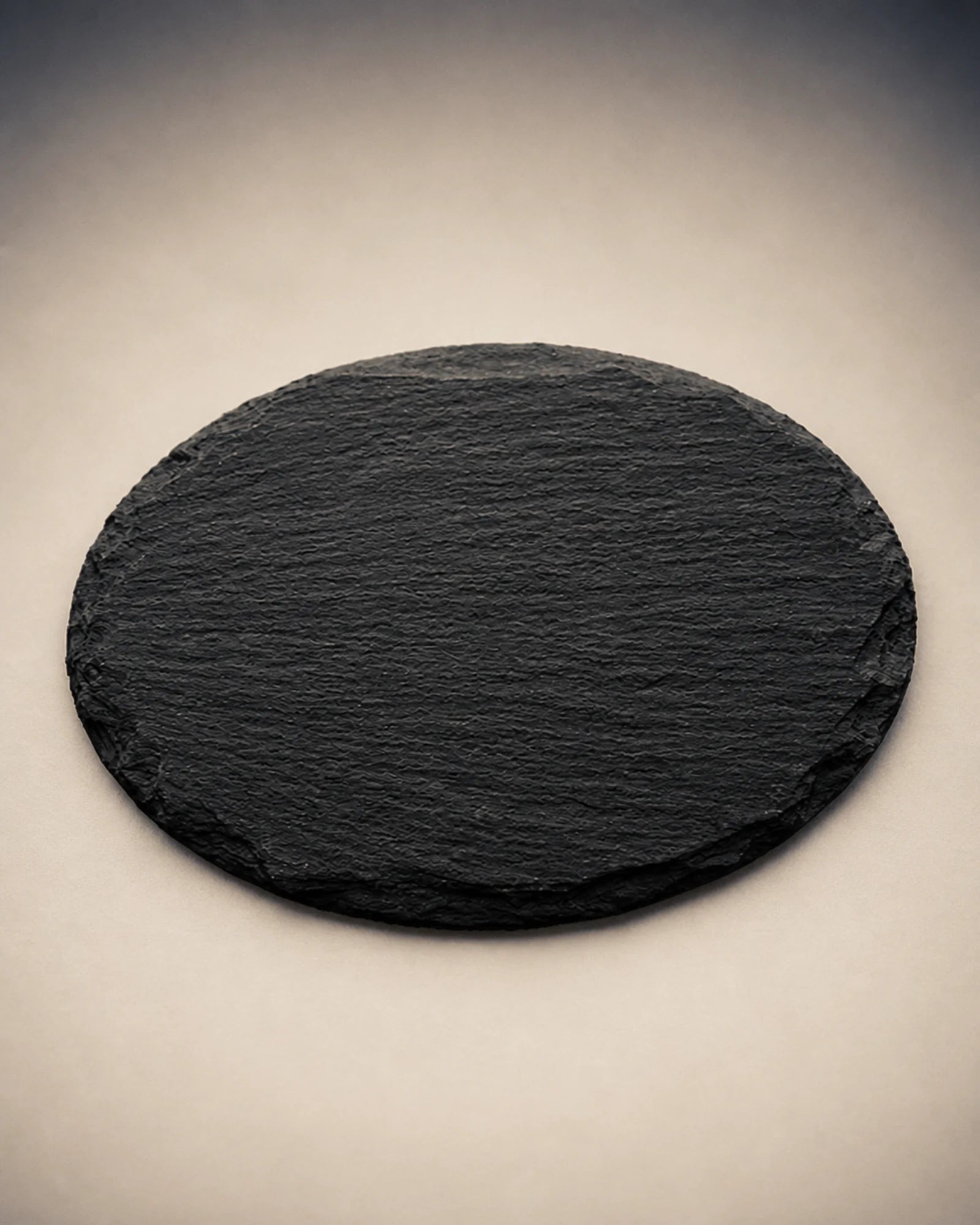 Blank oval dark slate memorial stone
