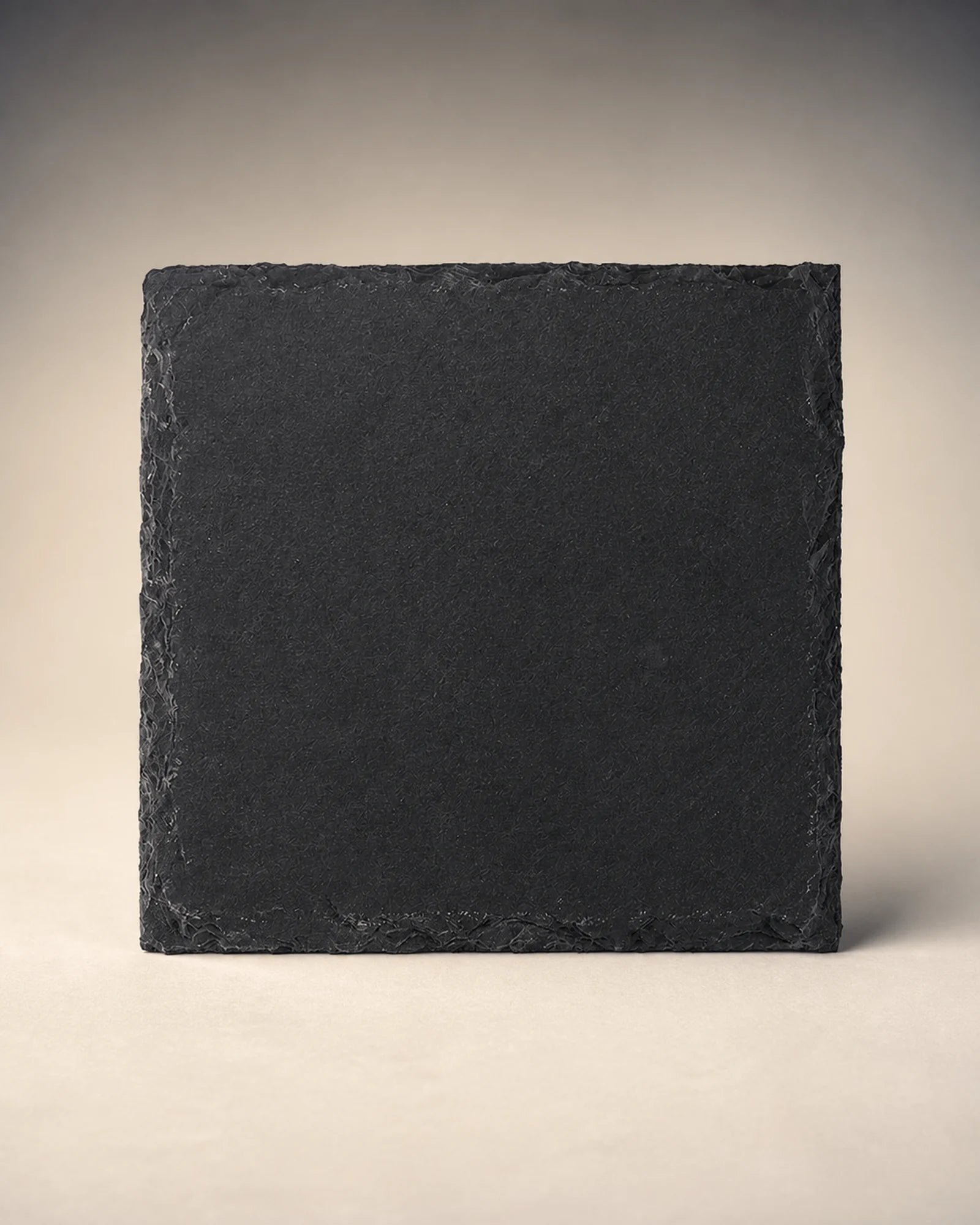 Blank square dark slate memorial stone